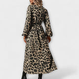 Natalie - Stylový Šaty s Leopardí Potisk