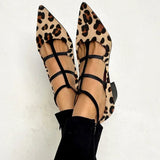 Bridget | Leopardí Popruh Baleríny Heels