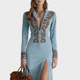 Victoria | Fringed semiš boho šaty