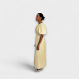 Josephine - Butter Yellow Maxi Šaty s Airy Design