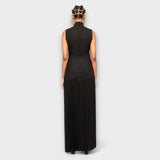 Kristen - Maxi Šaty s Pleat a Keyhole Střih-Ven