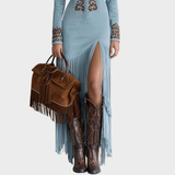 Victoria | Fringed semiš boho šaty