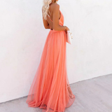 Layla — Coral Maxi Šaty