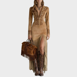 Victoria | Fringed semiš boho šaty