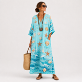 Lucía — Turquoise a Navy Kaftan