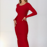 Marianne — Elegantní Otevřený-Back Šaty