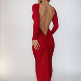 Marianne — Elegantní Otevřený-Back Šaty