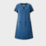 Julia | Stylový Džínový Šaty s Pocket
