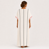 Adara — Cream Pruhovaný Kaftan