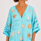 Lucía — Turquoise a Navy Kaftan