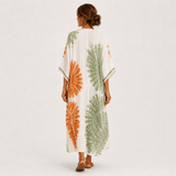 Mariam — Zelený Vázání-Dye Kaftan