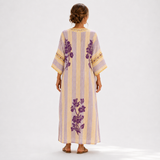 Sofía — Purple Květinový Kaftan