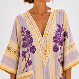 Sofía — Purple Květinový Kaftan