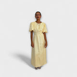 Josephine - Butter Yellow Maxi Šaty s Airy Design