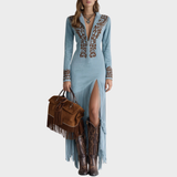 Victoria | Fringed semiš boho šaty