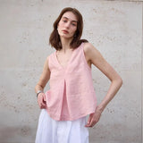 Marlowe — Reversible Chambray Lněný Vest