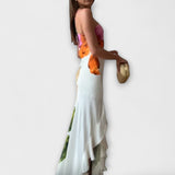 Sapphire - Elegantní Patchwork Maxi Šaty