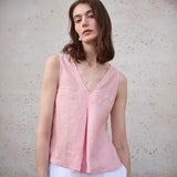 Marlowe — Reversible Chambray Lněný Vest