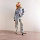 Marais — Žíhaný Džínový Overshirt