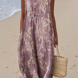 Charlotte — Boho Midi Šaty s květinový potisk