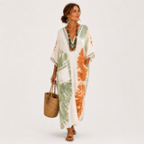 Mariam — Zelený Vázání-Dye Kaftan