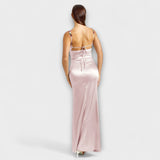 Mimi — Embellished Saténový Šaty s Back Lacing