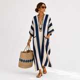 Yasmina — Navy Modrý Plain Kaftan