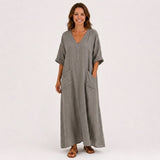 Valentina — Grey Plain Kaftan