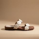 Delphine — Croc-Potisk Kožený Mules