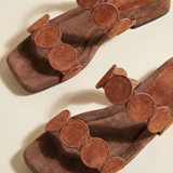 Delphine — Croc-Potisk Kožený Mules