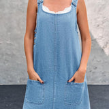 Daisy - Neformální Džínový Pinafore Šaty