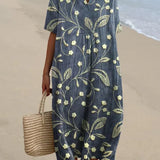 Cassia — Boho Midi Šaty s Embroidery